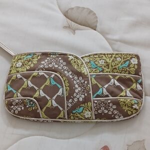 Vera Bradley Brown and Green Clutch-RETIRED